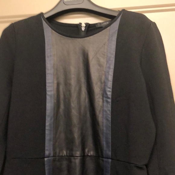 NWT J.Crew Leather Panel Dress, Size 6P - Picture 3 of 5